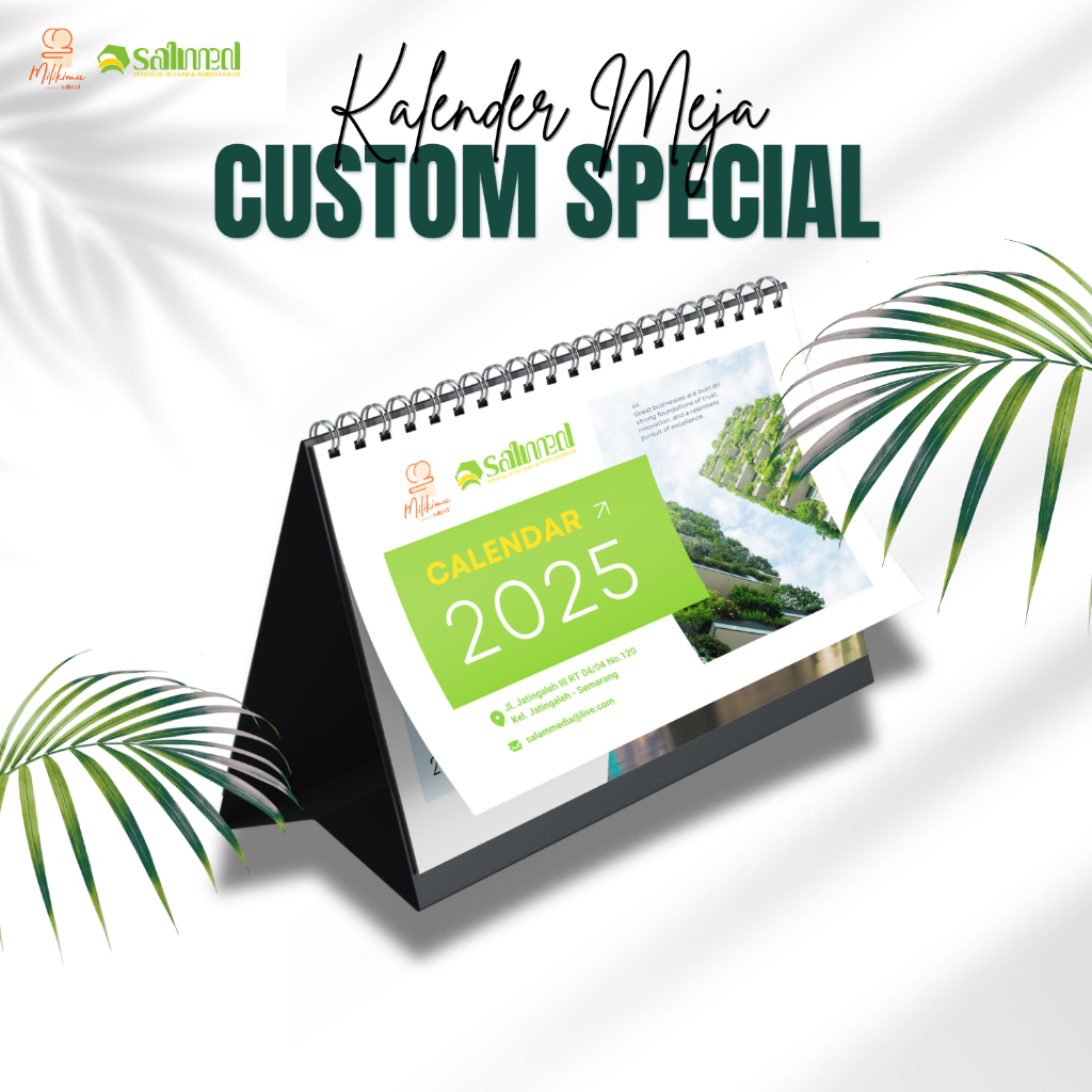 

Kalender Meja 2025 Custom A5 Dudukan Hardcover Tebal Isi 7 Lembar 1 Sisi | Isi 6 Lembar 1sisi + Cover