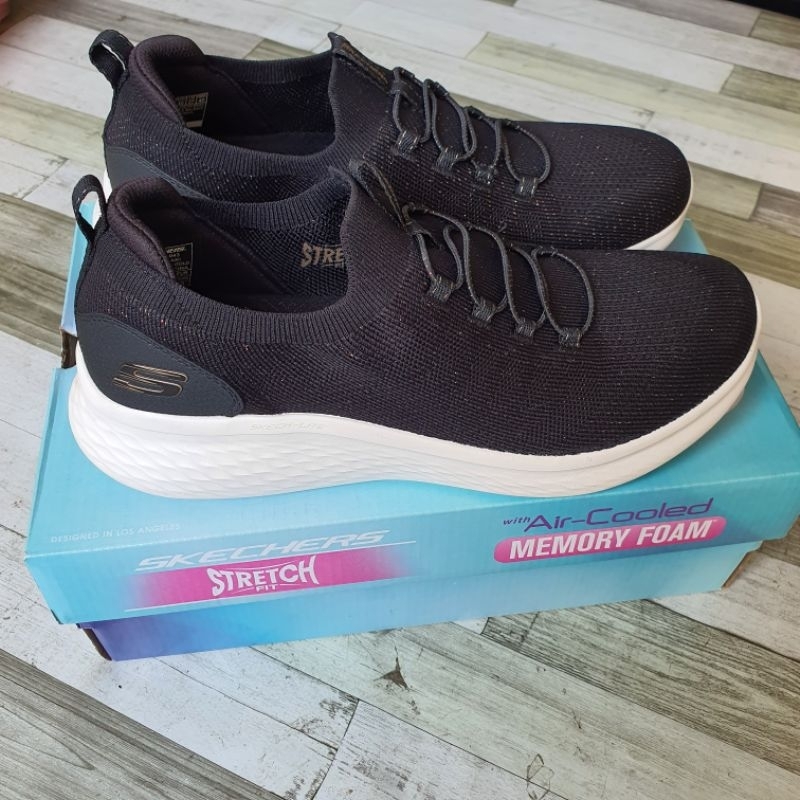 Skechers Run Walk Sepatu Wanita Hitam Second