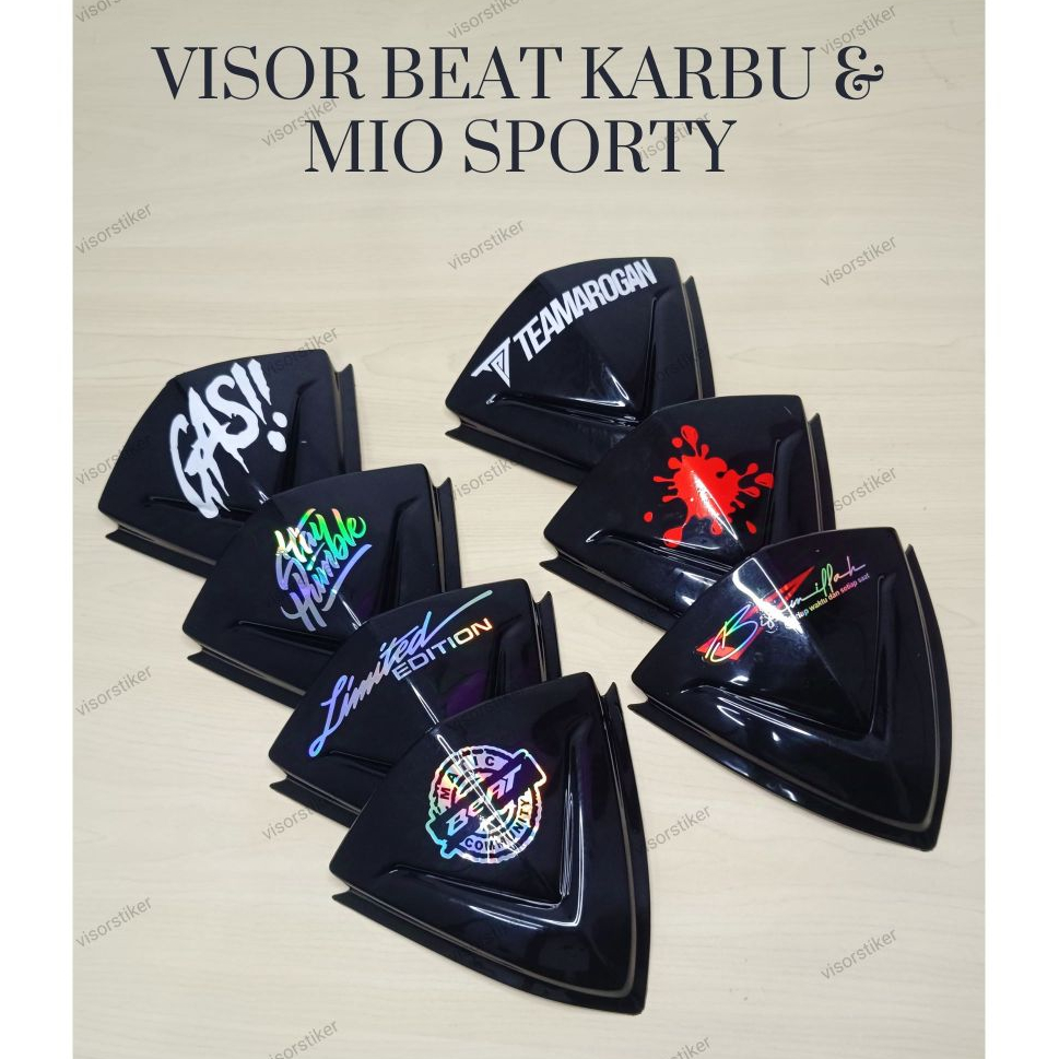 VISOR BEAT KARBU BEAT OLD MIO SPORTY MIO SOUL KARBU MIO M3 STIKER LOGO WINDSHIELD HONDA BEAT LAMA AK