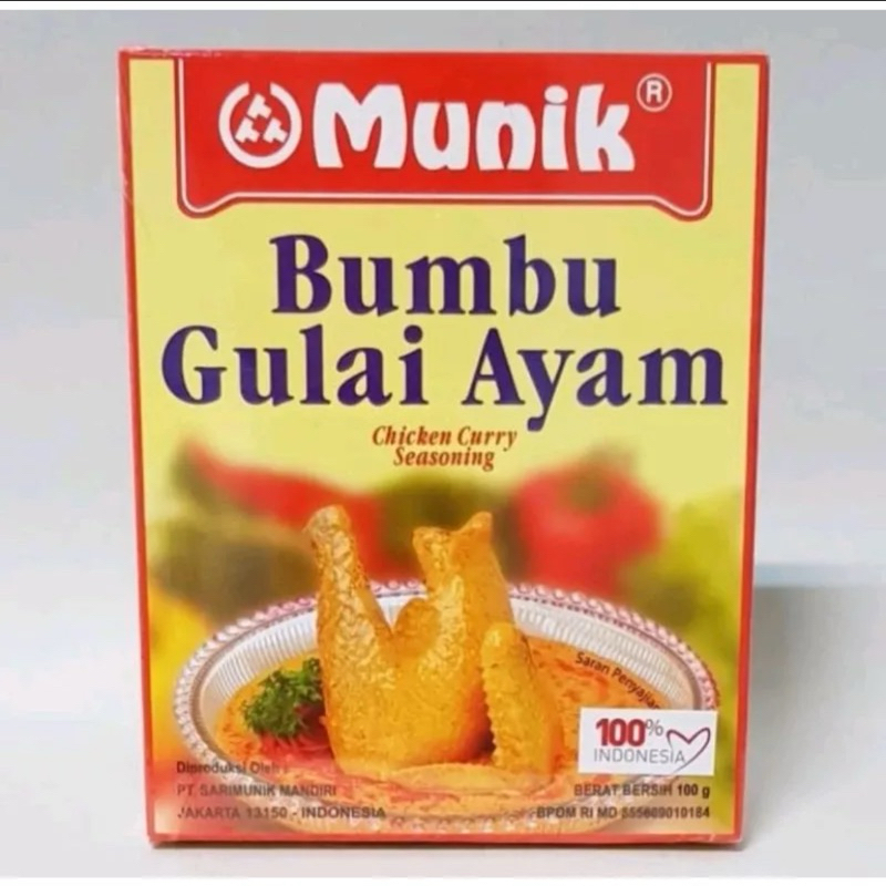 

Munik Bumbu Gulai Ayam 100g Exp Jan 2026