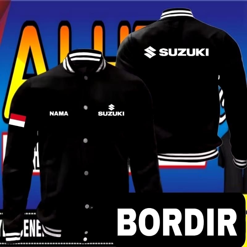 Jaket bordir Suzuki jaket Suzuki jaket baseball Suzuki jaket varsity Suzuki jaket kerja Suzuki Jaket