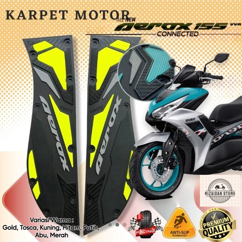Alas Kaki Pijakan Motor Aerox 155 New / Matting Aerox / Karper Motor Aerox / Aksesoris Motor Aerox
