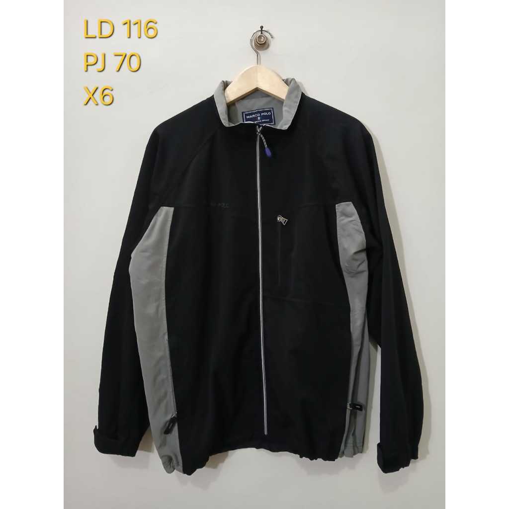 Jaket Tracktop Marco Polo ,Lingkar dada : 116, Panjang : 70, Size L ke XL Made in China