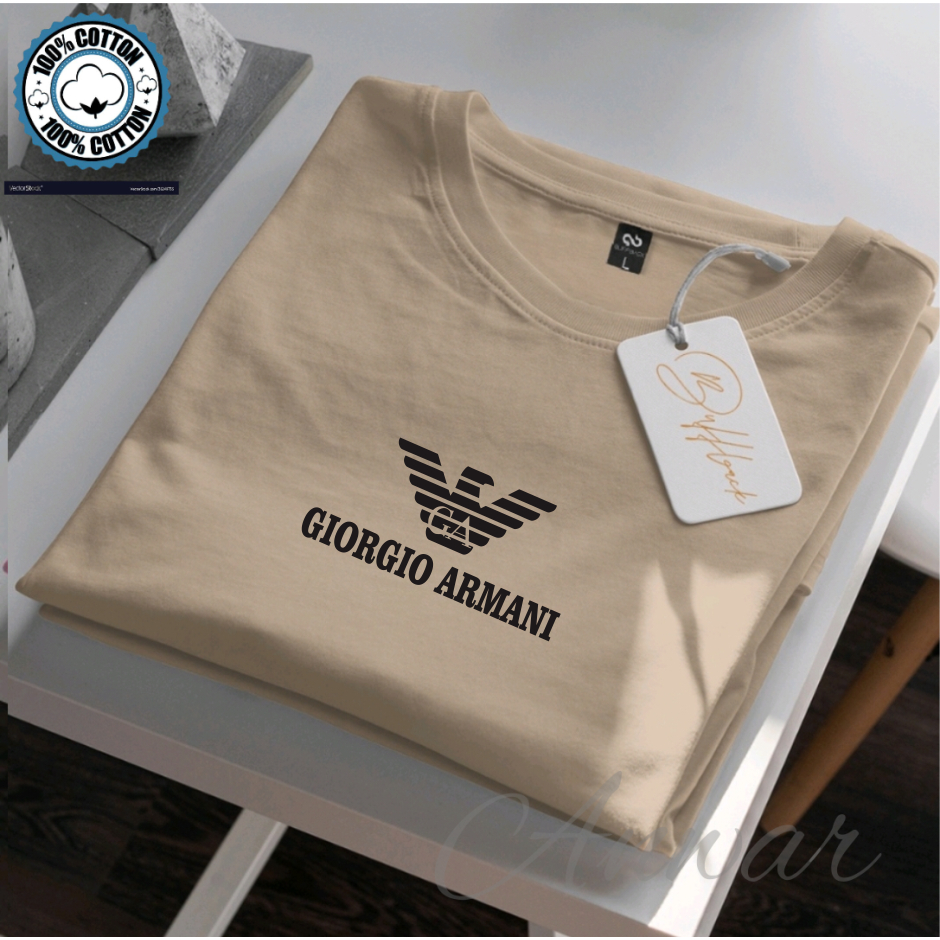 Kaos Armani Atasan Casual T-Shirt & Kaos Pria Wanita Pakaian Motif & Polos Terbaru Premium