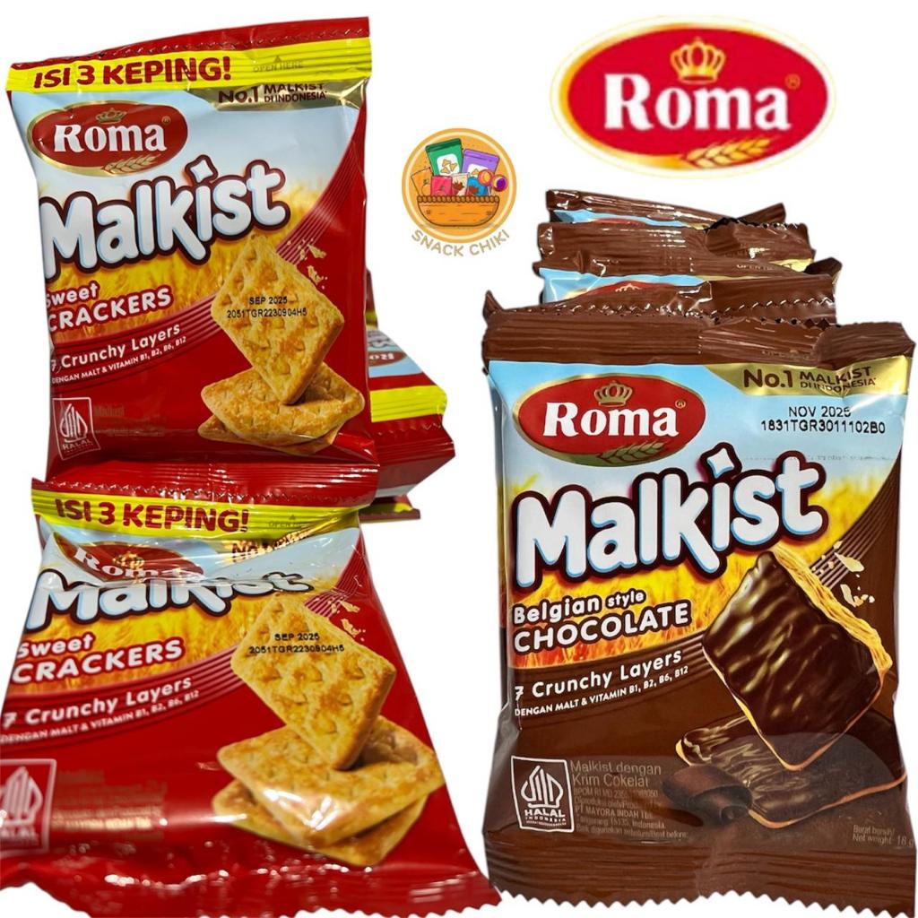 

ROMA MALKIST BISKUIT CRACKER Renceng - Netto 10 bks x 18 gr