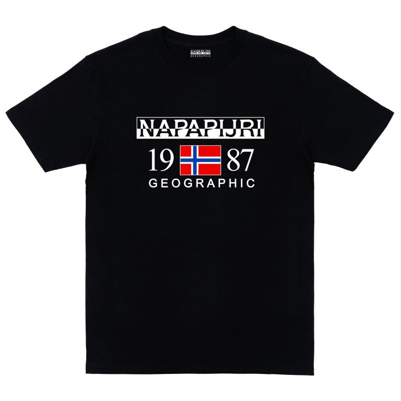 NAPAPIJRI - GEOGRAPHIC 1987 - kaos Brand -Kaos wanita pria - Kaos Katun premium