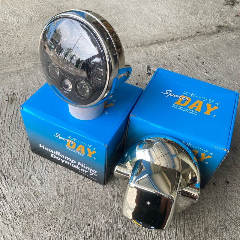 Lampu Sports Day 7 inch full Set Batok ninja Speedo ninja breket lampu ninja untuk pemakian shok dep