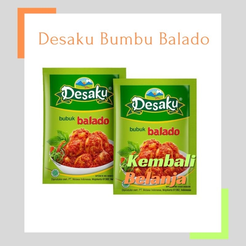 

Desaku Bumbu Balado 15 Gram/ Bubuk Balado Desaku/ Bubuk Balado Sachet/ Bumbu Balado Enak Praktis