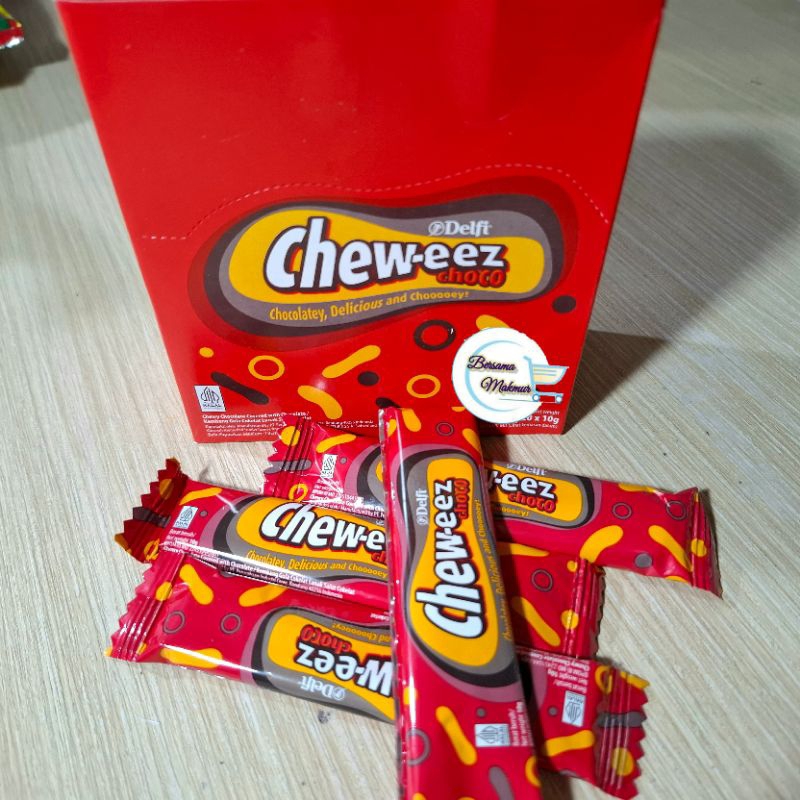 

Delfi Cheweez choco 1box isi 20 pcs cheewez kembang gula chew-eez