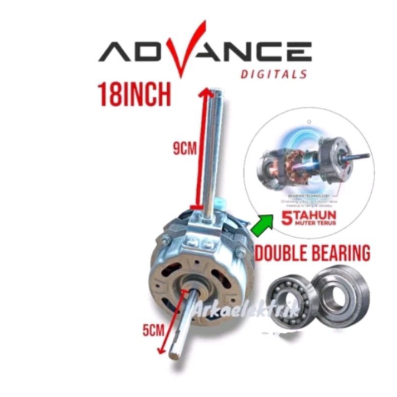 DInamo kipas angin advance tds 18 double bearing