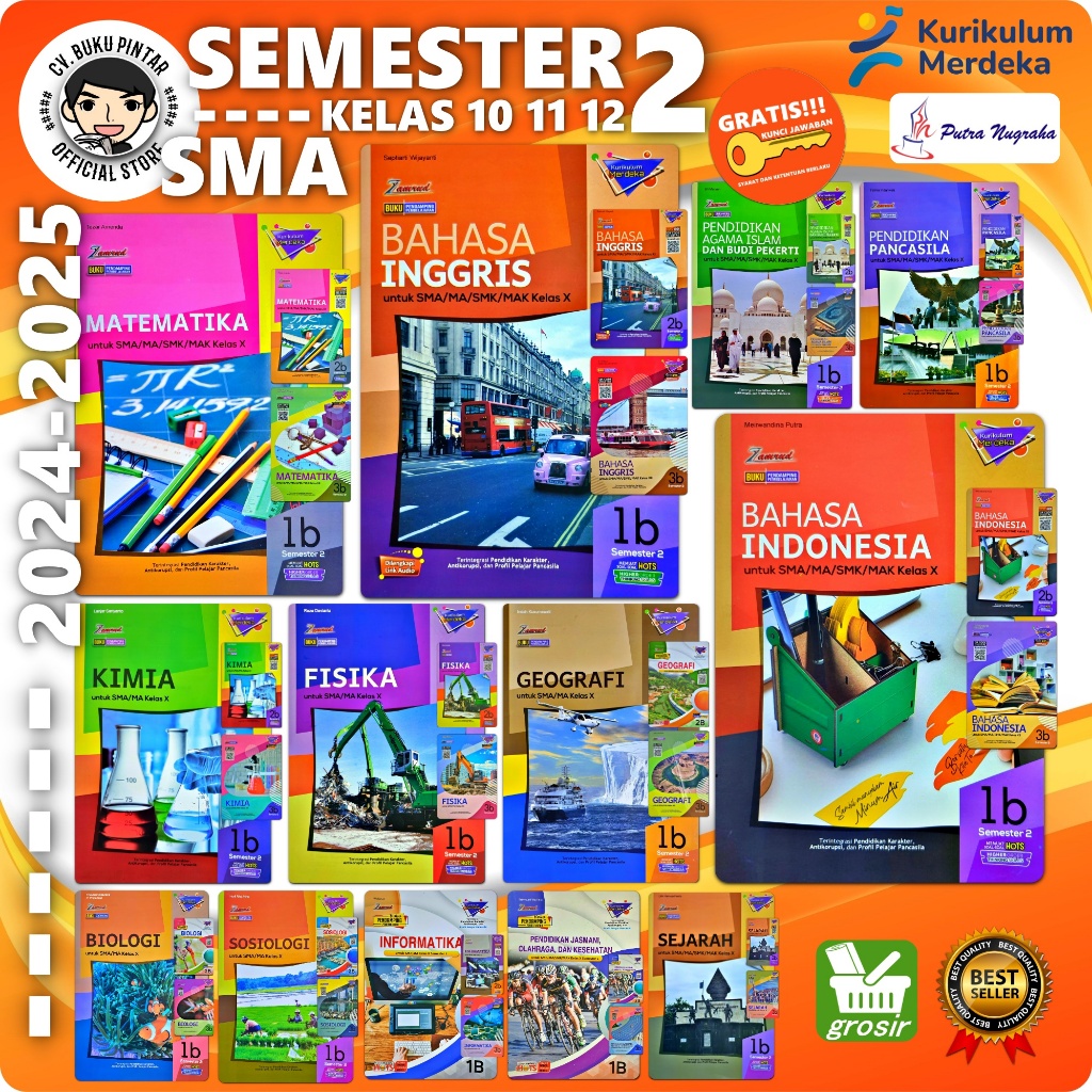 BUKU LKS SMA KELAS 10 11 12 SEMESTER 2 KURIKULUM MERDEKA | Zamrud PUTRA NUGRAHA | MATEMATIKA BAHASA 