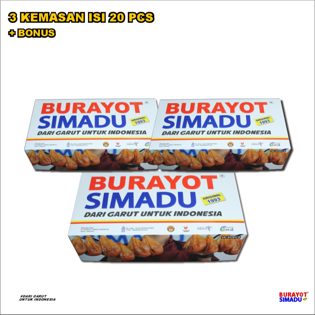 

Burayot Garut 20PCS | Burayot SIMADU Garut | PAKET HEMAT KELUARGA - Isi 3 BOX