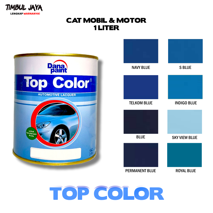 Cat Duco Blue 1 liter Top Color / Cat Biru Kendaraan / Cat mobil Biru / Cat Motor Biru / Cat Besi Bi