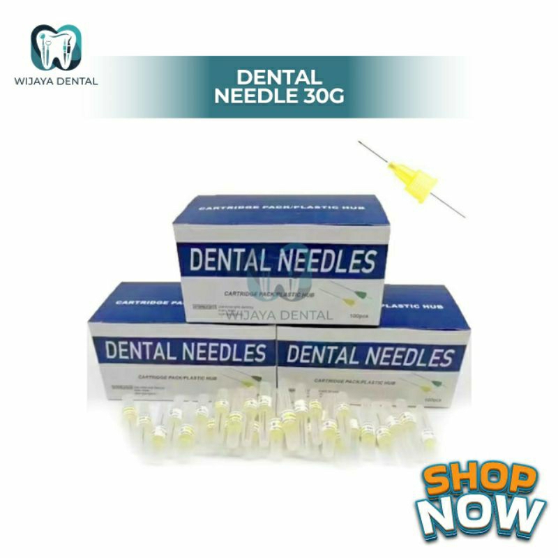 DENTAL NEEDLE CITOJECT 30G ISI 100 PCS / JARUM CITOJECT 30G 12mm / 16mm / 21mm / 25mm