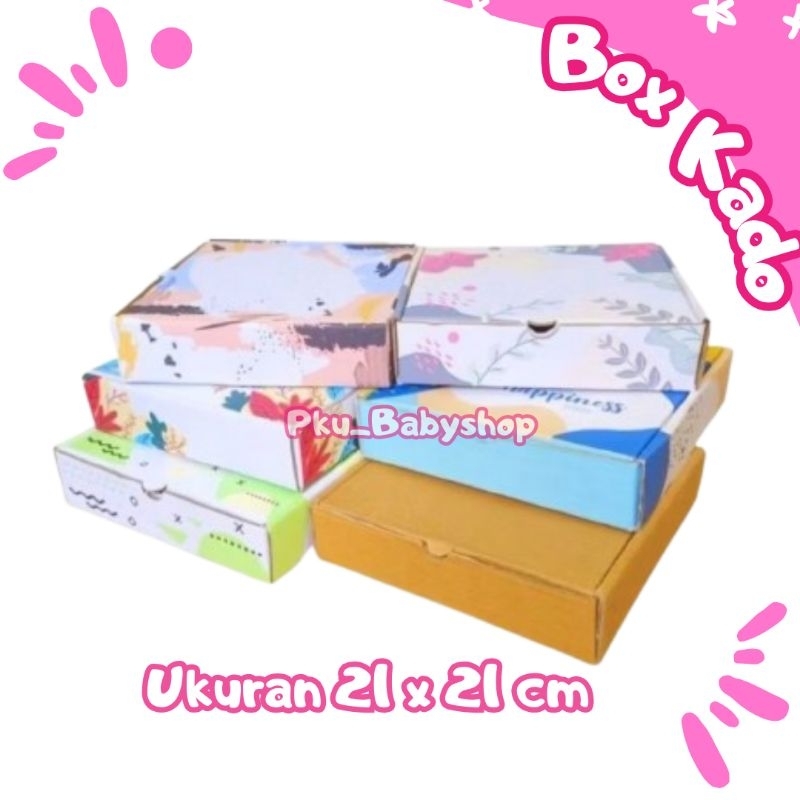 

Box Kado printing ukuran 21 x 21 x 5 cm || Bisa bayar di tempat