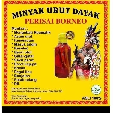 Minyak urut dayak panasnya mantap asli 100% KALIMANTAN