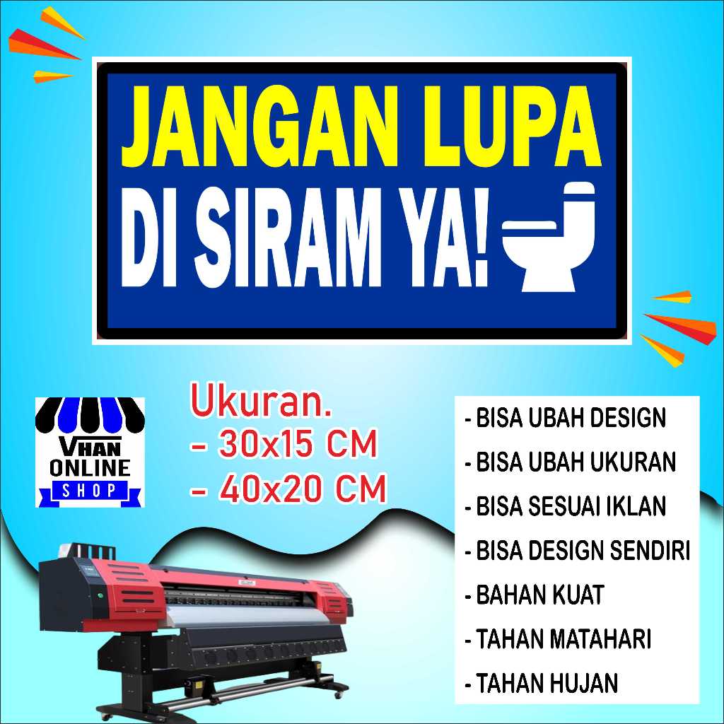 

Stiker Tempelan Untuk Di WC Jangan Lupa Siram Biru