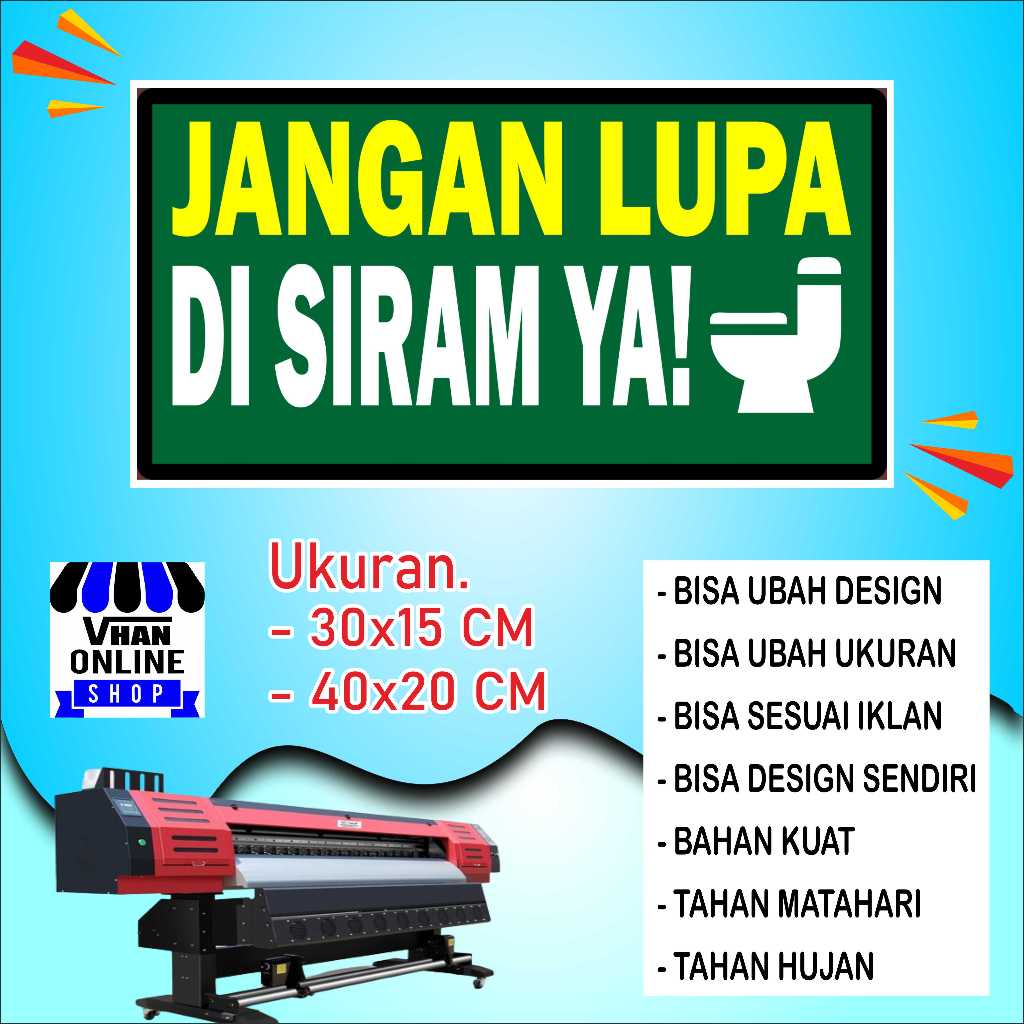

Stiker Tempelan Untuk Di WC Jangan Lupa Siram Hijau