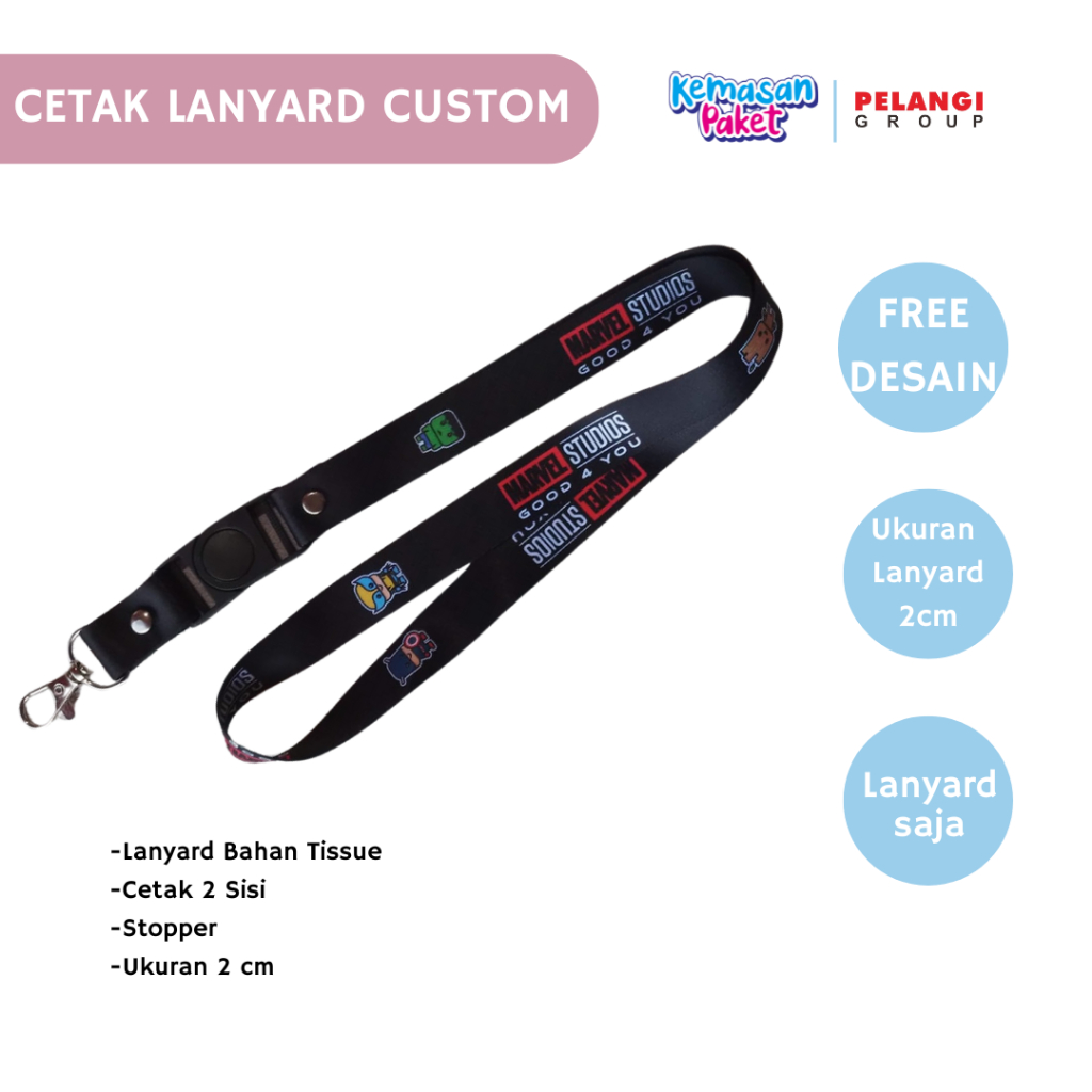 

CETAK LANYARD CUSTOM UKURAN 2CM CETAK 2 SISI MODEL STOPPER CETAK SATUAN CETAK TALI ID CARD MURAH