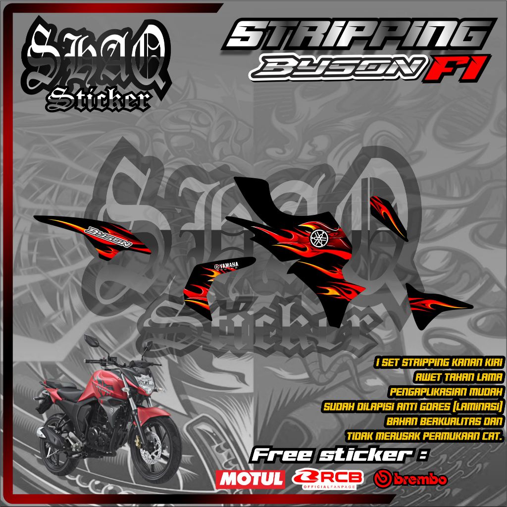 STRIPING STICKER BYSON FI - STRIPING STICKER BYSON FI MOTIF API