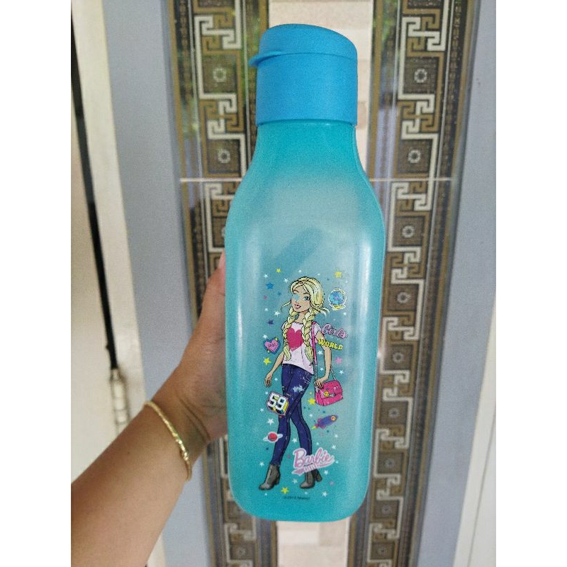 botol minum barbie anak perempuan cewek eco bottle kotak flip 1 liter tupperware second preloved