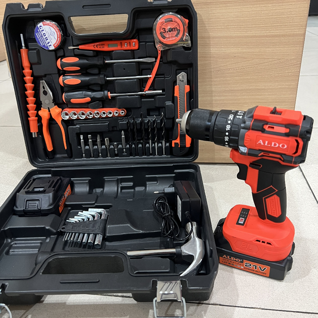 Cordless Bor 10mm ALDO CDS 185 / Bor Baterai 10mm ALDO CDS 185