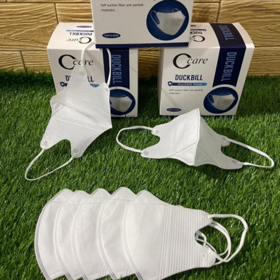 Masker Duckbill C Care Garis Hidung 3 Ply Isi 50 Pcs