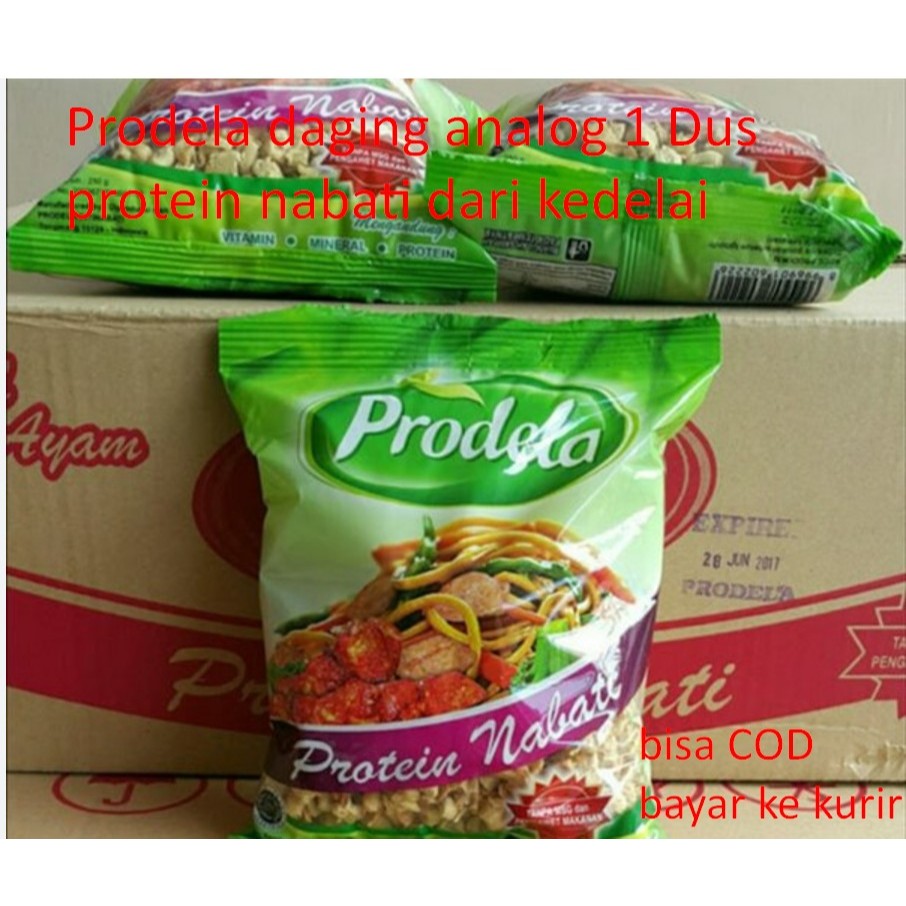 

Prodela daging analog 1 Dus protein nabati dari kedelai isi 250 gr 24 bungkus