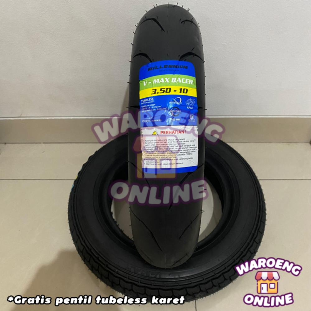 BAN VESPA SOFT COMPOUND MILLENNIUM VMAX RACER 3.50-10 KYMCO VESPA TUBELESS RING 10