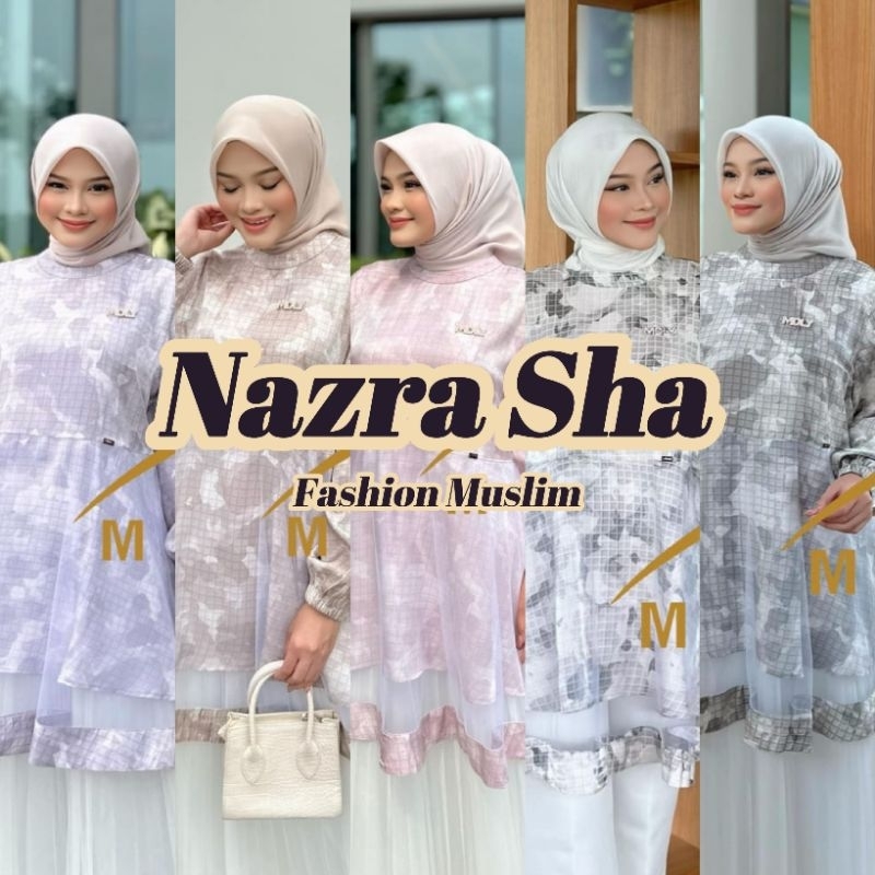 (x8) MDLY CELI  Baju Kemeja Atasan Wanita Celly Tunik by Mdly. Nazra Sha