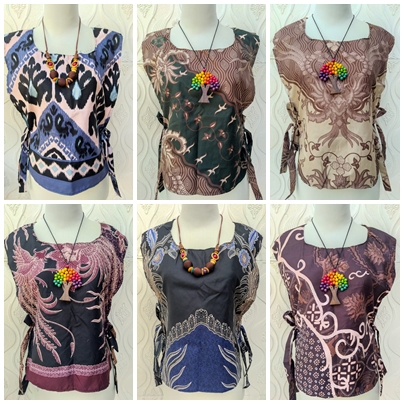 Rompi Baju Wanita Kekinian Vest Batik Termurah Vest Kantor Viral Vest Pendek Outer Batik Kondangan
