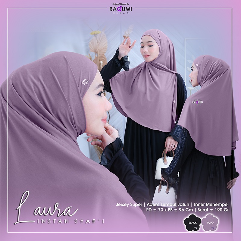 Laura Hijab Syari Instan Original Raqumi Hijab instan Nonpad Raqumi Laura