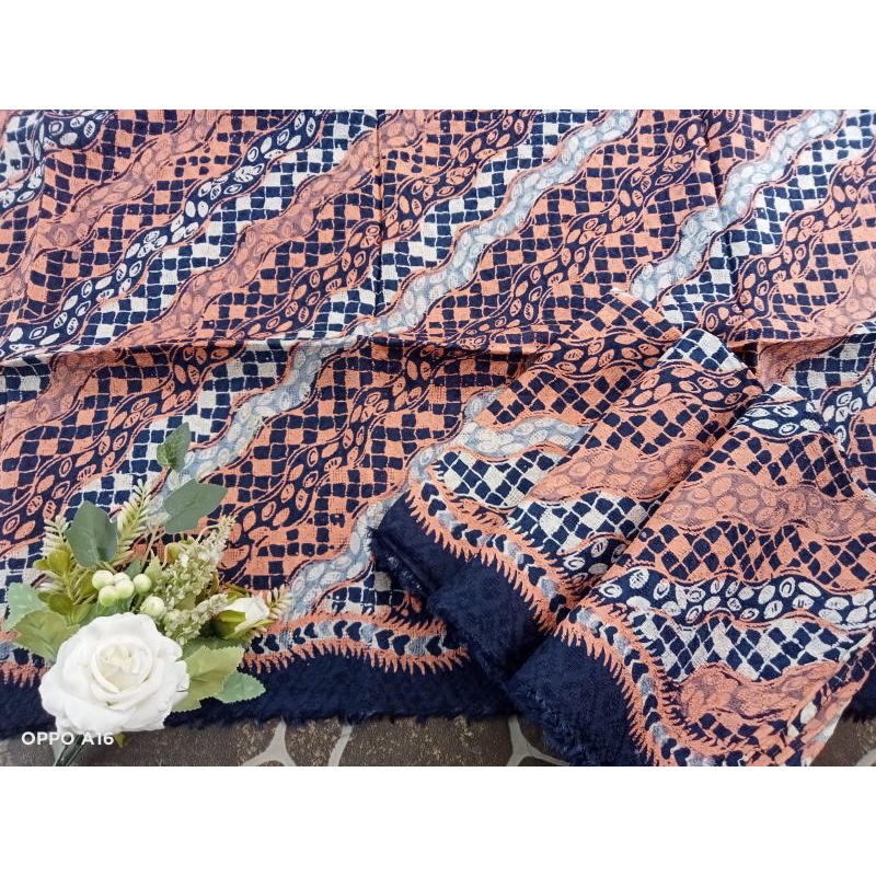 kain batik viscose cap Obin khas Cirebon batik fariza terbaru