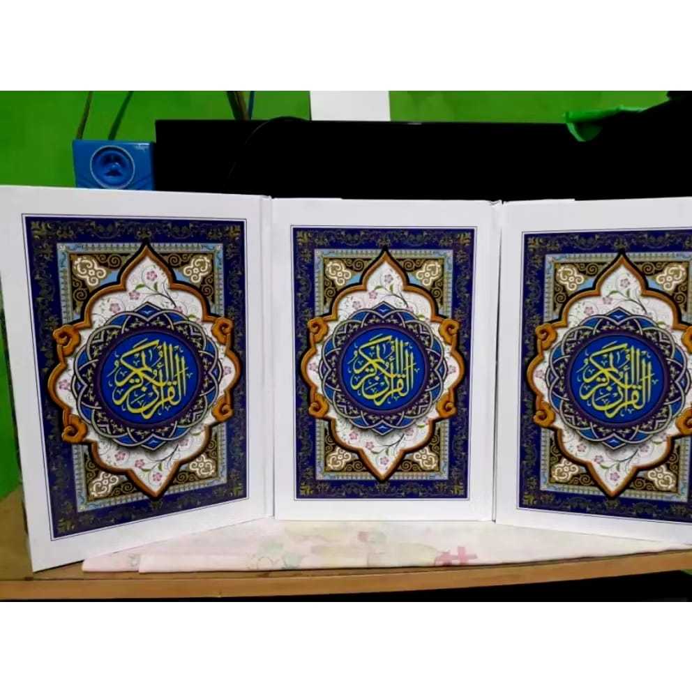 PROMO 5 PAKET AL QURAN Murah COVER Putih ukuran besar A4 al qur'an kertas cd murah terlaris