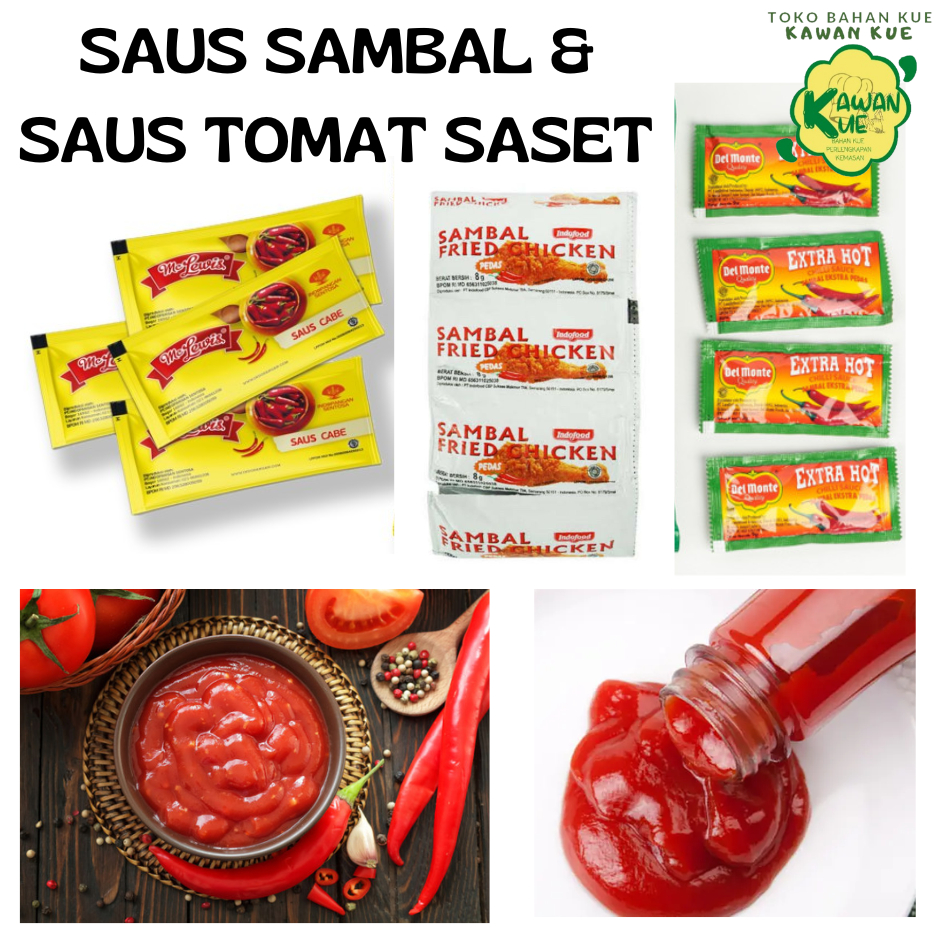 

SAUS SAMBAL DAN TOMAT KEMASAN SASET / SAUS PEDAS DAN ASEM MANIS