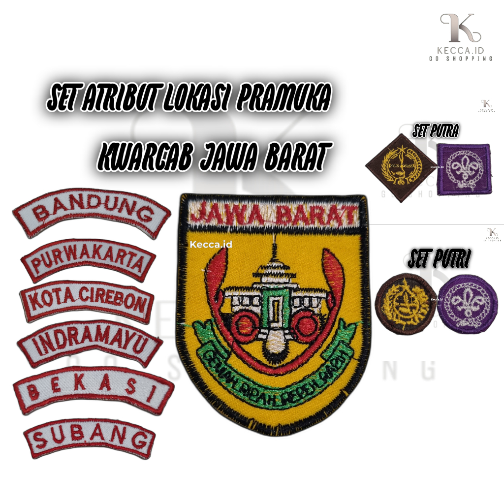 ATRIBUT LOKASI KWARDA KWARTIR JAWA BARAT 1 SET/ATRIBUT PRAMUKA JAWA BARAT
