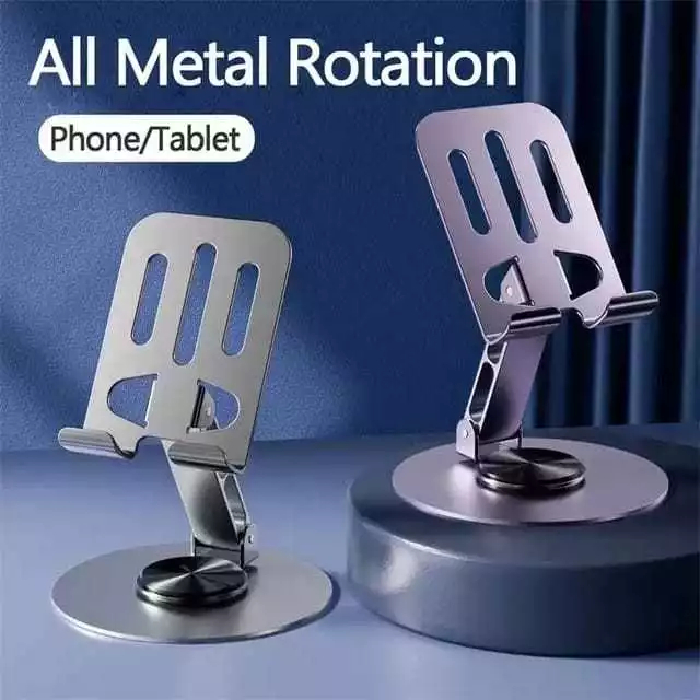 Phone Holder Putar Stand Holder HP Metal Rotasi 360 Phone Holder Meja Dudukan Ponsel / Tablet Meja