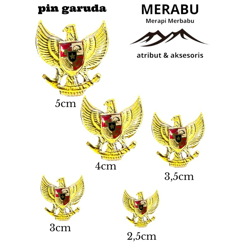 pin garuda/pin peci paskibra seragam sekolah/pin peci putra putri