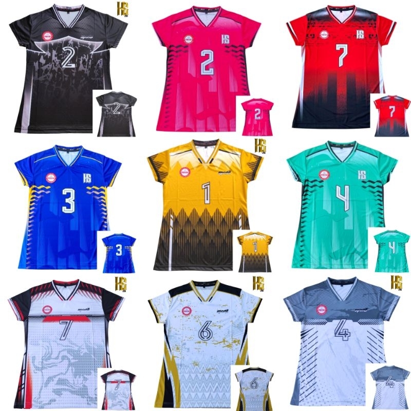 JERSEY VOLLY WANITA FULL PRINTING ATASAN VOLI CEWEK