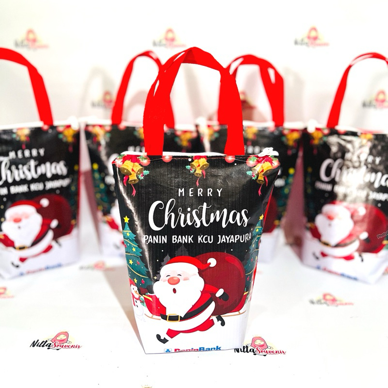 

Tas Souvenir Goodiebag Natal Merry Christmas Happy New Year Model Resleting Terbaru