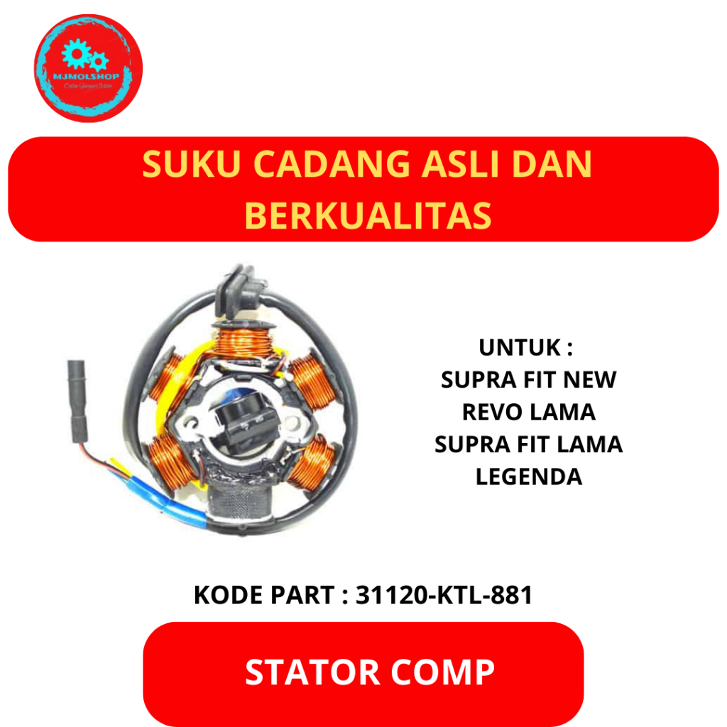 SPULL SPUL STATOR COMP 31120-KTL-881 REVO LAMA SUPRA FIT LAMA SUPRA FIT NEW LEGENDA ORI AHM HONDA