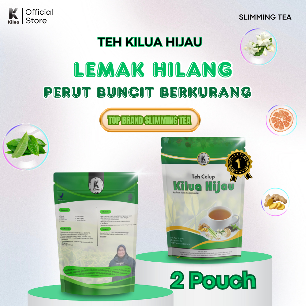 

KILUA - Teh Hijau Celup Diet Detox Pelangsing Herbal Imunitas