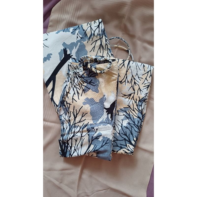 Mukena katun premium adem / Mukena travel dewasa diskon 6.6 motif lucu dikirim dari Payakumbuh