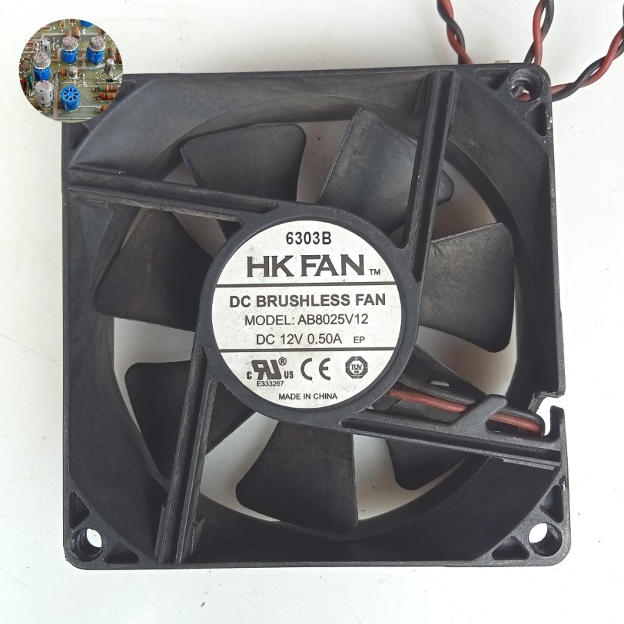 2pcs HK FAN Model AB8025V12 12V 0.50A Kipas bekas UPS ICA SE2100