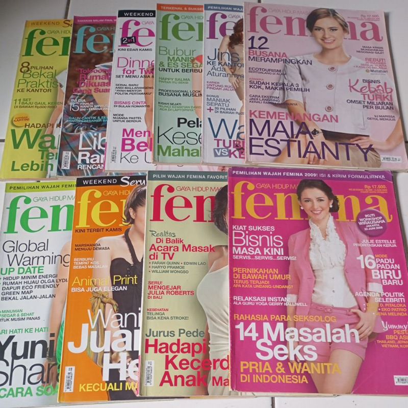 MAJALAH FEMINA TAHUN 2009