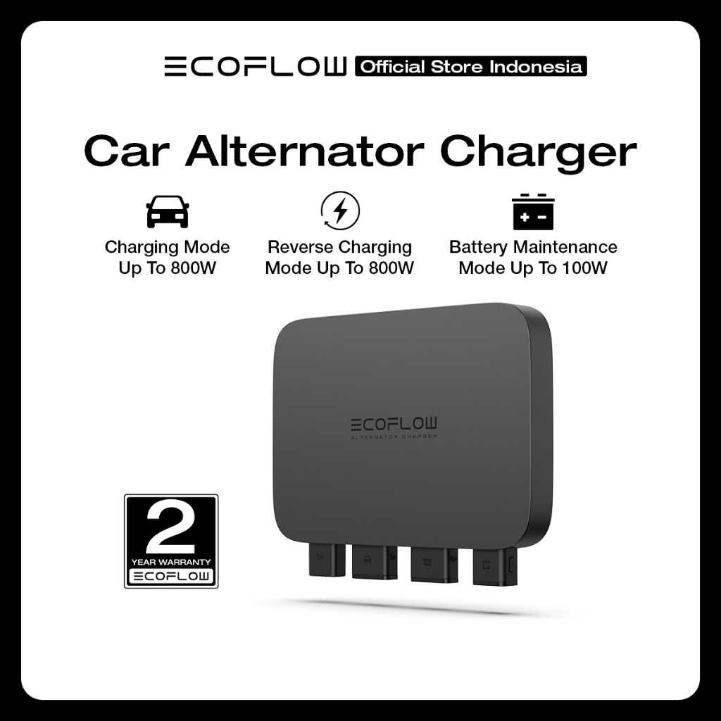 EcoFlow 800W Alternator Charger - Portable Power Station Fast Charging Mobil SUV RV Camper Van