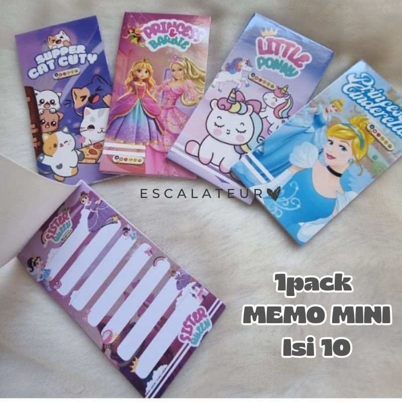 

1pack Sticky Notes Memo Mini BUKU catatan Mini Memo Kecil Catatan Belanja