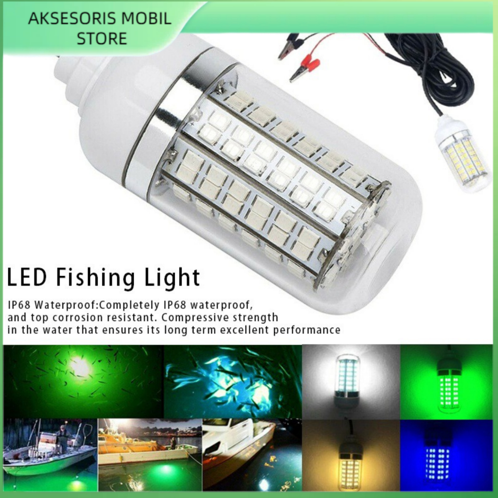 Lampu bawah air Persediaan Menarik Ikan Lampu LED Dalam Air Umpan Ikan Umpan Cahaya untuk Memancing 