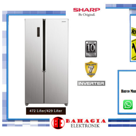 SHARP SJ-IS50M-SL / SJ-IS50MA-SL KULKAS SIDE BY SIDE