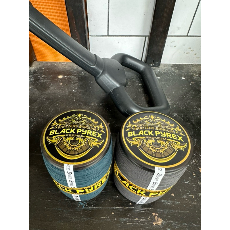 Gelasan Matot Brazzers" BLACK PYREX" Matot bahan black metalic Premium size 023 6000Yard